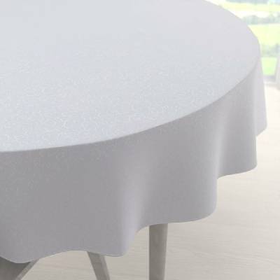 Biante Teflonový kulatý ubrus TF-078 Ornamenty studená bílá Ø 100 cm