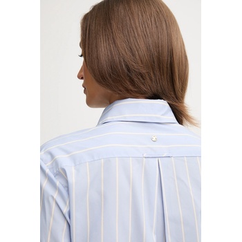 Pedro del Hierro Риза Pedro del Hierro дамска в синьо със стандартна кройка с класическа яка 6632938 (6632938)