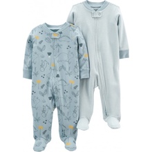 CARTER'S Overal na zip Sleep&Plays Blue Dino chlapec LBB 2ks