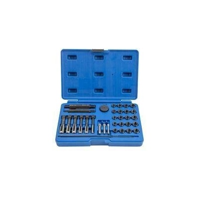 Sada na opravu závitů žhavicích svíček M8x1, M10x1, M10x1.25, M12x1.25, 33 kusů - QS14140