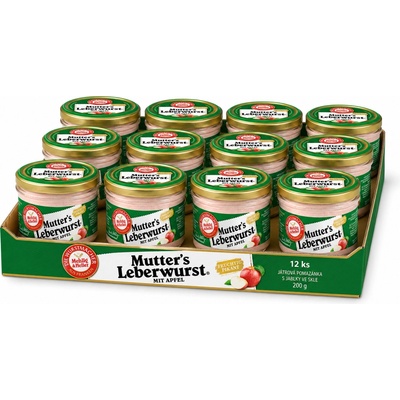 Mehlig & Heller játrová pomazánka s jablky ve skle 12 x 200 g