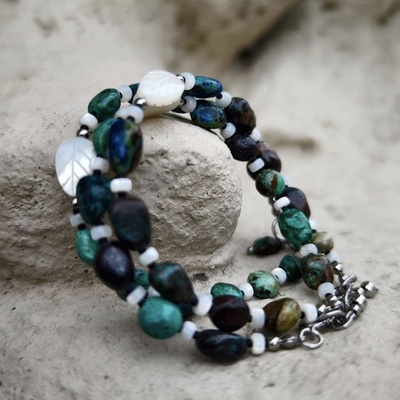 Katyba náramky Chryzokol a Perleť S0313