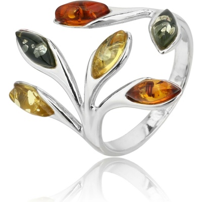 Jan Kos jewellery Stříbrný prsten s jantarem 12125482