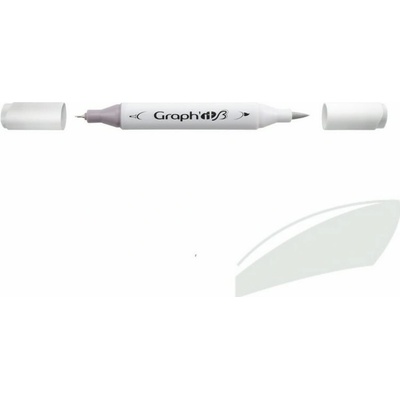 Lihová fixa GRAPH'IT oboustranná Brush & Fine, Neutral Grey 2