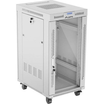 Lanberg Комуникационен шкаф Lanberg rack cabinet 19" free-standing 22U/600x800 (flat pack) with glass door lcd grey v2 (FF01-6822-12SL)