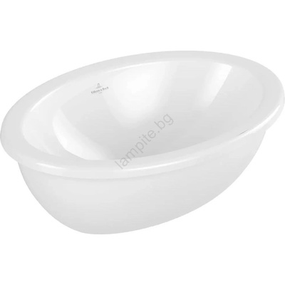 Villeroy & Boch 4A530001 - Мивка за вграждане LOOP&FRIENDS 43x29 см керамика/бяла (VB0014)