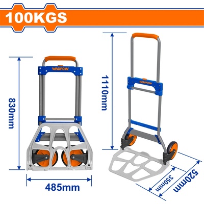 WADFOW Сгъваема транспортна количка wadfow, до 100 кг (wf wwb9a10)