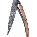 DEEJO 1gb113 tattoo black / Ултралеко джобно ножче с дръжка от екзотичен хвойнов корен (1gb113)