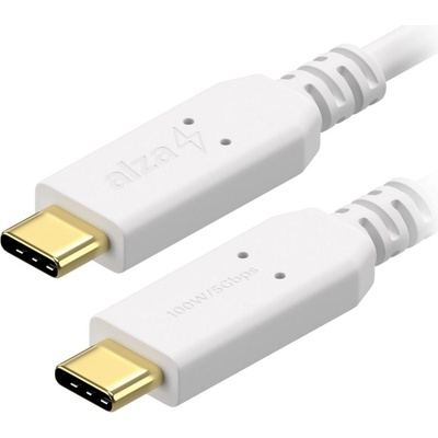 AlzaPower APW-CBTC3010W Core USB-C to USB-C 3.2 Gen 1 100W, 1m, bílý