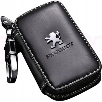 Kľúčenka KOŽENÉ PUZDRO na kľúče PEUGEOT logo do auta ELEGANTNÁ