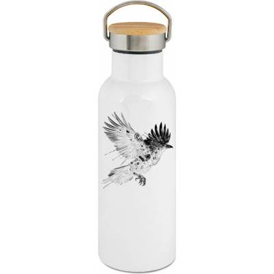123TRIKO termoska Kyber pták, černý potisk 500 ml