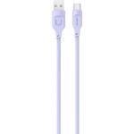USAMS Кабел USAMS M3 6A 1M0 Display Fast Charging Lithe Series, лилав (Usa001212)