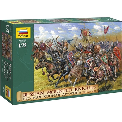 Zvezda Russian Mounted Knights XIIIXIV A.D. 1:72