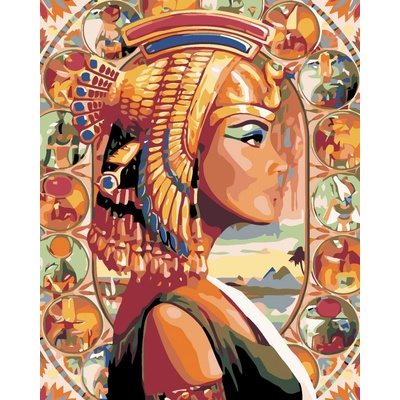 Zuty Malování podle čísel Královna Egypta 80 x 100 cm bez rámu a bez vypnutí plátna