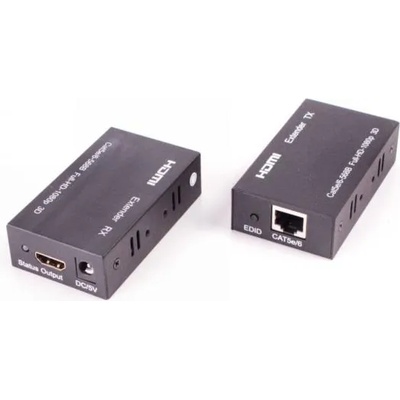 Wireman HDMI усилвател на сигнал до 30 метра, Cat 5E/6, Full HD 1080p 3D, HDMI Extender over LAN 60m