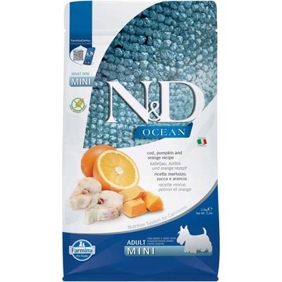 N&D Pumpkin Dog Adult Mini Grain Free Codfish Pumpkin & Orange 2,5 kg