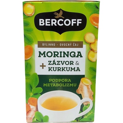 Bercoff Moringa zázvor & kurkuma bylinno ovocný čaj 16 x 1,5 g