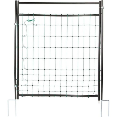 fencee Vchodová branka k elektrické ohradníkové síti, výška 125 cm, šířka 83 cm, dvojitý hrot