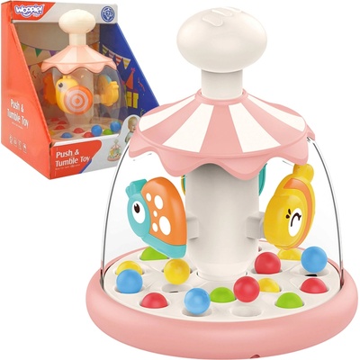 BABY Colorful Animals Pink Kolotoč s kuličkami