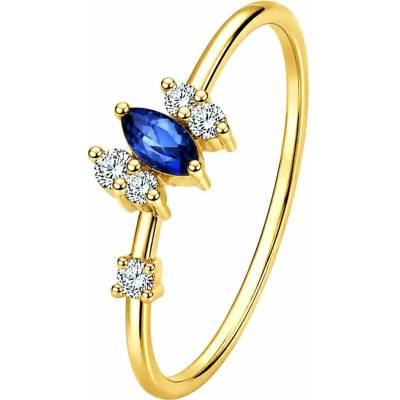 Zlaton Prsten žluté zlato kámen s topazem a diamanty N08042602510