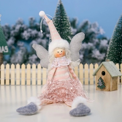eCa ASN03 Vianočné dekorácie Anjel 38 cm ružový