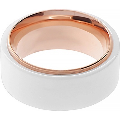 MPM Snubní keramický prsten 6581 bílorůžové barvy