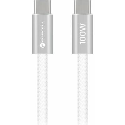Forcell ACYH23 USB-C / USB-C 100W PD QC4.0 AVS 1,2m bílý