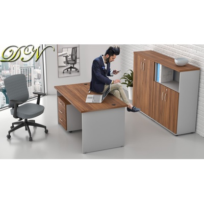 NABYTOK-DIZAJNOVY.SK ZE 1.6 19 Zostava kancelárskeho nábytku Komfort 1.6 orech / sivá