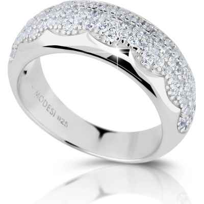 Modesi stříbrný prsten s kubickými zirkony M01611