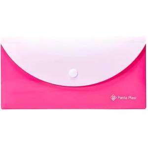 Panta Plast Калъф за документи, 250x140 mm, PP, патент, два джоба, PANTA PLAST, неоново розово 0410-0089-13 (0410-0089-13)