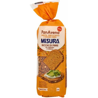 Misura Pan Avena ovsený chlieb s mrkvou, tekvicovými semienkami a čiernym sezamom 400g