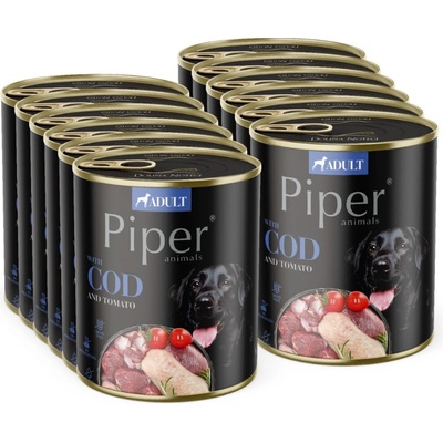 Piper Adult s treskou a paradajkami 12 x 800 g