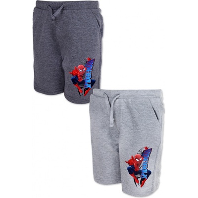 Setino chlapecké kraťasy Spider Man světle šedý melír