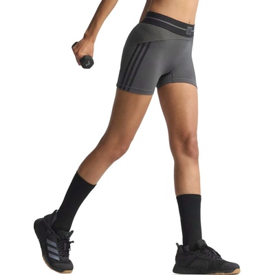 adidas dámske tréningové kraťasy -HYG RIB 1/4 GRESIX/BLACK šedá 25/26