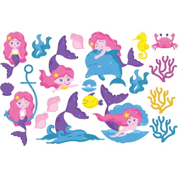 Art gift Нано стикери за детска стая - Русалки