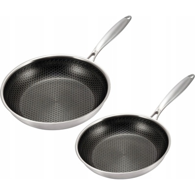 Sada 2 ocelových pánví MG Home 24/28 cm indukce plyn nepřilnavé
