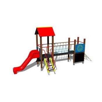 Playground zostava so šmýkačkou a šplhaním 4U227K-10 celoková