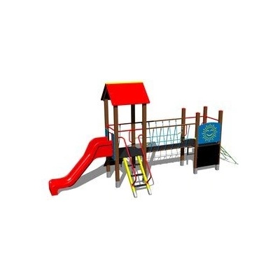 Playground zostava so šmýkačkou a šplhaním 4U227K-10 celoková