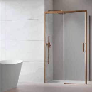 Radaway Правоъгълна душ кабина с плъзгаща се врата Radaway Idea KDJ 160x100 см, матирана мед-прозрачно покритие, лява (387046-93-01L+387052-93-01R)