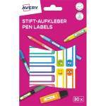 AVERY RESMI30S училищни етикети с ръкописен текст 50x10 mm 30 цвята химикалки (RESMI30S)