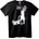 NOONEBRAND Тениска с Изкуство с Цветя и Пистолет - 2XL, Black