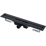 Alcadrain - Душ канал 85 см, с ръб за перфорирана решетка, матово черно APZ1BLACK-850 (APZ1BLACK-850)