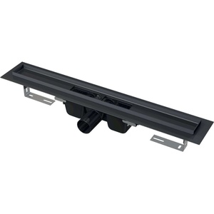 Alcadrain - Душ канал 85 см, с ръб за перфорирана решетка, матово черно APZ1BLACK-850 (APZ1BLACK-850)