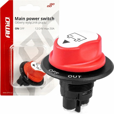 AMiO Hlavný vypínač autobatérie 12/24V max.50A AMiO-03025