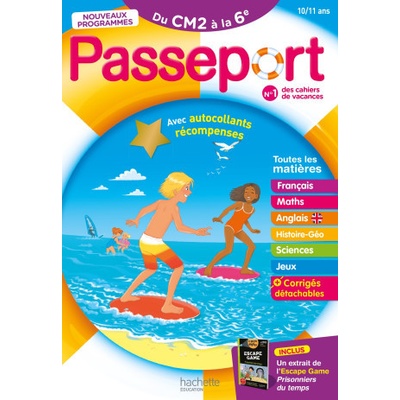 Passeport - Du CM2 à la 6ème 10/11 ans Eliane Masclet,Gérard Bonnerat,Guy Blandino,Bernard Jenner,Xavier Knowles,Charlotte Leroy-Jouenne