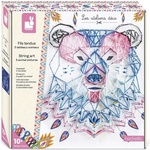 Janod Творчески комплект Janod - Картини с животни и конци (J07912) - baby