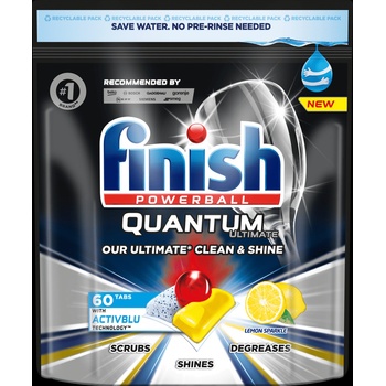 Finish Quantum Ultimate Lemon Sparkle kapsuly do umývačky 60 ks