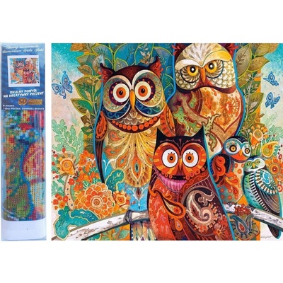 Norimpex Diamantové maľovanie Sovy 30 x 40 cm