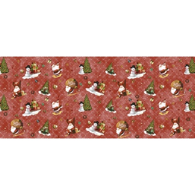 Sanem Plastik 1334 PVC ubrus Florista Vánoce role zlatá role 20 m 140x2000cm
