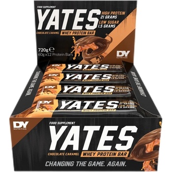 Dorian Yates Nutrition Yates Whey Protein Bar | No Sugar [12 x 60 грама] Шоколад с карамел